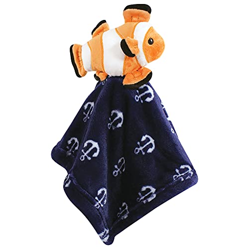 Image of Hudson Baby Unisex Baby Plush Blanket with Security Blanket, Clownfish, One Size