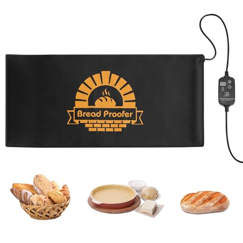 Bread Proofer Warming Mat - Sourdough Warming Mat Sourdough Dough Proofer for Fermenting with Thermostat Control Adjustable Temperature 59°F - 140°F (Oblong)