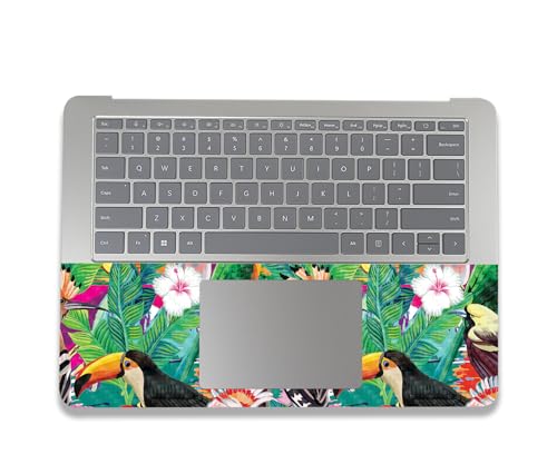 Image of MightySkins Carbon Fiber Skin Compatible with Microsoft Surface Laptop Studio 2 (2023) Full Wrap Kit - Tropical Paradise | Protective, Durable Textured Carbon Fiber Finish | Made in The USA