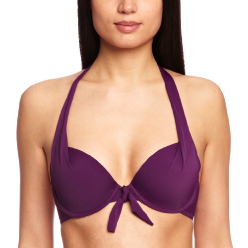 Photo de DORINA Angie-Wired Bra Angie Soutien-Gorge à Armatures – Bonnets Non Paddés, Couverture Complète, Dentelle, Bretelles Ajustables et Nœud Satiné avec Ailes U-Dos en Mesh Power, Violet