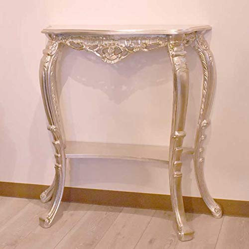 Amazon｜イタリア 家具 コンソールテーブル シルバー 85.5cm幅