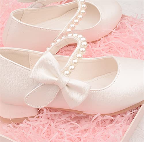 Girls Dress Shoes Mary Jane Flower Girl Low Heels Princess Shoes for Wedding Party 55194