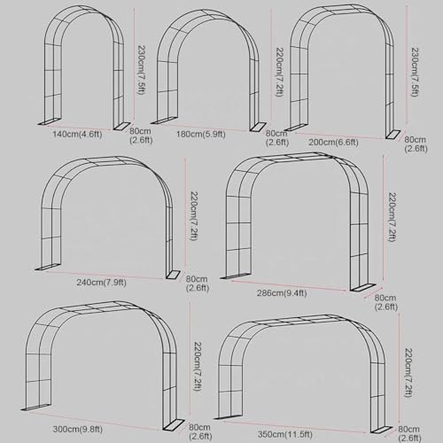 Arche de jardin verte en métal durable pour pergola de plantes