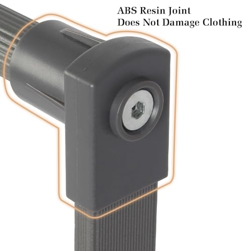 Rail latéral rétractable et penderie basculante réglable de 44-55 cm
