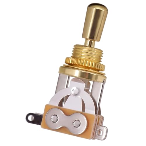 JD.Moon - Interruptor selector de pastilla para guitarra eléctrica de 3 vías con perilla de latón...