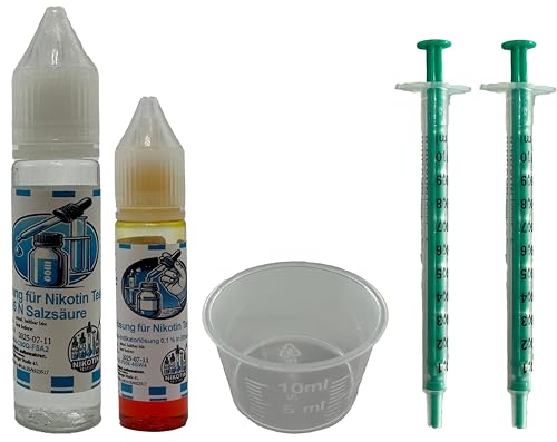 Kit de test de nicotine - Détermination de la teneur en nicotine dans les liquides - Kit complet