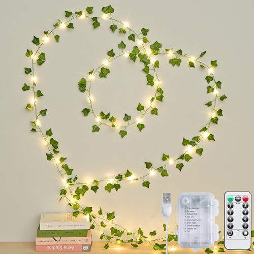 JMEXSUSS 100 LED Vines with Fairy Lights USB/Battery Operated 33 FT