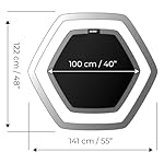 Acon FIT 55in Fitness Trampoline Hexagon with Handlebar, Black - Image 4