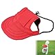 cersalt Sporthut für Haustiere, Sonnenschutz, Hunde-Baseballmütze, niedlich, langlebig, mit Ohrlöchern für kleine Hunde für den Außenbereich(rot, S)