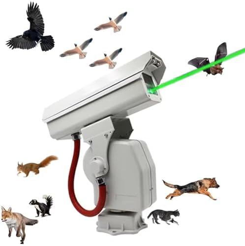 Automatic Bird Chaser Laser Deterrent - 360° Waterproof Repellent, App-Controlled, 300㎡ Coverage - Effective Pigeon, Starling, Sparrow Deterrent for Gardens, Patios & Yards