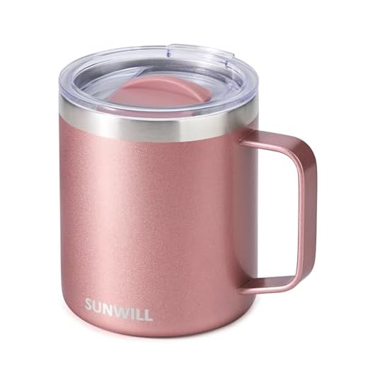 SUNWILL Travel Coffee Mug with Lid, 14 oz Insulated Stainless Steel
