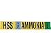 Brady 90448, 8" Dia. Vinyl HSS VAP Ammonia Low Pipe Marker, 25 Cards
