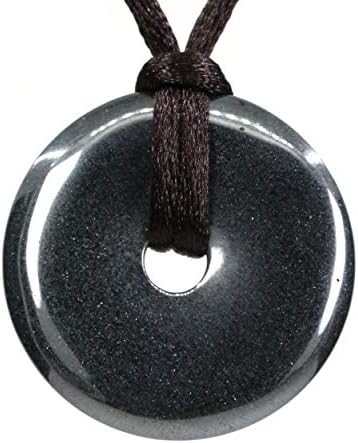 CHENYUE Natural Gemstones Peace Donut 30M Beads Adjustable Braided Macrame Tassels Pendant Unisex