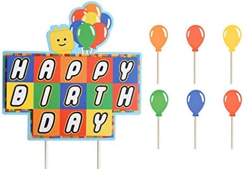 3D Building Blocks Cake Topper