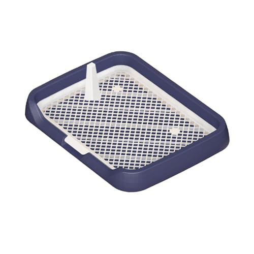 Indoor Dog Potty Tray Mesh Training Toilet Potty Tray Reusable Puppy Pee Pad Holder for Large Puppy Small Dogs and Male Dogs, Blue
