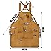 Woodworking Apron for Men, Shop Apron 20 oz Canvas Work Apron with 9 Tool Pockets, Heavy Duty Wood Working Workshop Bib Apron for Carpenter Woodworker Blacksmith, Men Gift, Adjustable to S- 3XL, Khaki