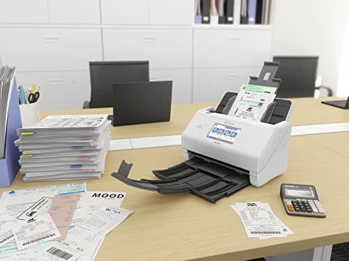 Epson Rapidreceipt Rr-600W Wireless Desktop Color Duplex Receipt And Document Scanner With Receipt Management Software, Touchscreen And Auto Document Feeder. Full 1-Year Limited Warranty (Renewed) #TOP5