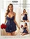 RSLOVE Dessous Damen Sexy Reizwäsche - Negligee Spitze Babydoll mit Strumpfbänder Blau M