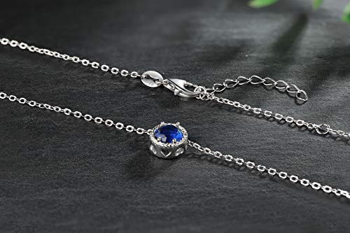 Presentski Collana Pendente Zaffiro Blu, Collana