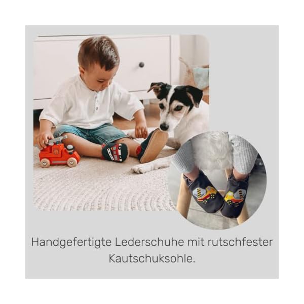 HOBEA-Germany Kitaschuhe Safestep, Kinderhausschuhe, Lederschuhe – Bild 5