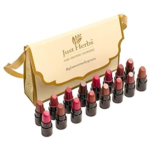 Just Herbs Ayurvedic Lipstick Micro-Mini Trial Kit 38gm (Pack of 16)