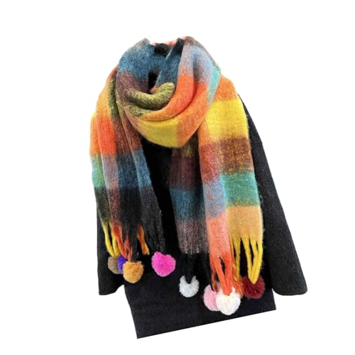Cache-cou peluche arc-en-ciel respirant contre le froid hivernal