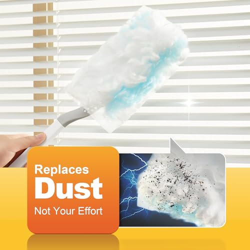 Image of JOYMOOP Disposable Dusters for Cleaning, Heavy Duty Refills, Multi-Surface Dusting Brush for Pet Hair and Home Cleaning - Blue