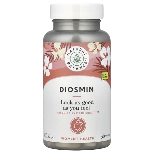 Image of Natural Balance Diosmin 500mg - Diosmin Hesperidin Blood Circulation Supplements - Plant Based Flavonoids Supplements for Circulatory and Vascular Support, Lab Verified, 60-Day Guarantee, 60 Servings