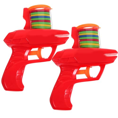 WEKAMOS Juguete Lanzador de Discos de Espuma 2 Piezas, Platillos Voladores Deportivos, Juguete Interactivo para Exterior, Entrenamiento Motor y Juego al Aire Libre Color Color Aleatorio