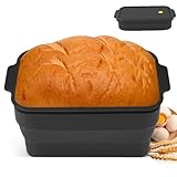 COZHYESS Faltbare Brotform, Backform für Brot, Hitzebeständig & Antihaftbeschichtet Brötchen Backform, Backenform Rechteckig Silikon, Kastenform für Sandwich, Leicht zu reinigende, für Brot