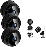 Kit 3 Mini Câmeras Espiãs de segurança doméstica com sensor e visão noturna 1080P HD WIFI - Vigilância Compacta e Eficiente