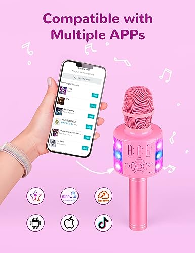 image for Amazmic Toys for Girls, Kids Karaoke Microphone Toddler Microphone for