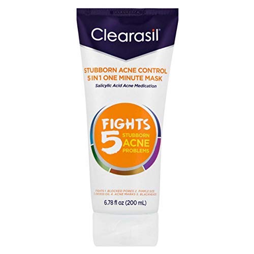 Clearasil Stubborn Acne Control One Minute Mask, 6.78 oz. (Pack of 4)