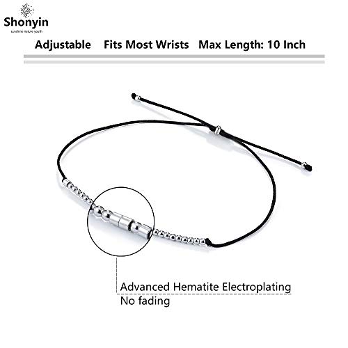 Shonyin Bff Bracelet Best Friends Morse Code Bracelets Set Friendship Jewelry Gift For 2 Sister Girl Women Men - Image 4