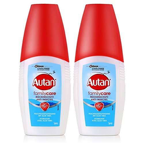 Autan Mückenschutz Family Care Pumpspray 100ml - bis zu 4h schutz vor Mücken, dermatologisch getestet, enthält feuchtigkeitsspendende Substanzen sowie Aloe Vera (2er Pack) Cover