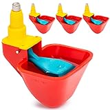 Royal Rooster Lubing Drinker Cup Poultry Waterer Nipple European Made 'No Peck' - 4 Pack
