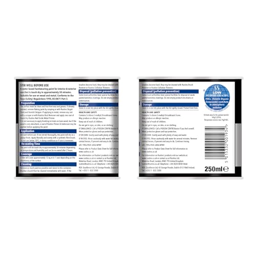 RUSTINS Small Job Satin Paint Black 250ml