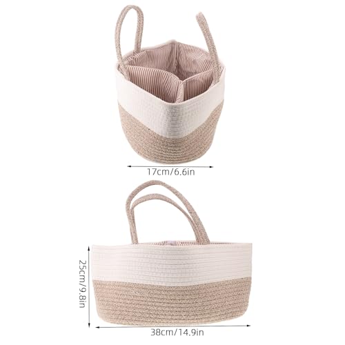Cesta para pañales de bebé para evitar el desorden con separador flexible y transporte fácil 3