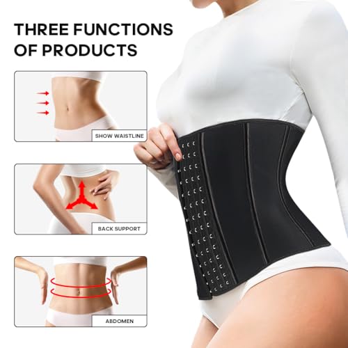 KIMIKAL Women Waist Trainer Corset Belt: Under Clothes Sport Tummy Control Long Torso Shapewear for Women4