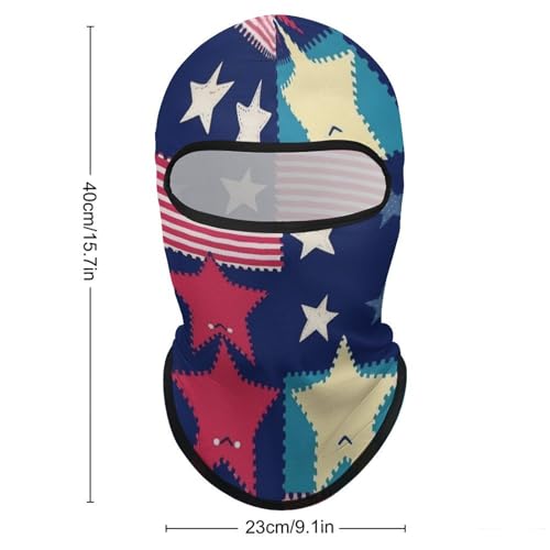 Balaclava con Estampado de Estrellas para Hombres y Mujeres, Máscara Facial Transpirable para Protección Solar, Cubre Cabeza Completa para Senderismo, Ciclismo, Correr, Conducción miniatura 2