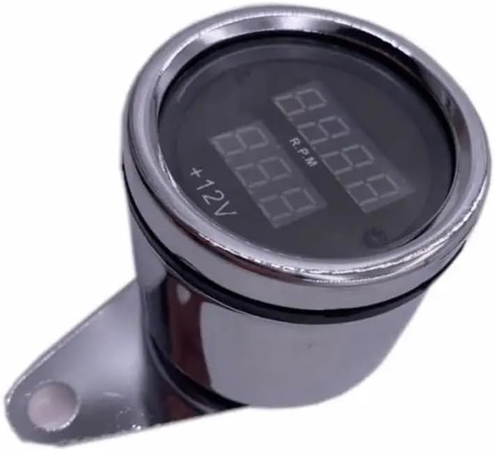 Motorcycle Odometer Gauge 12V LED Motorcycle Odometer Tachometer Digital Voltmeter Gauge Tachometer Motorcycle Instrument For Motorbike