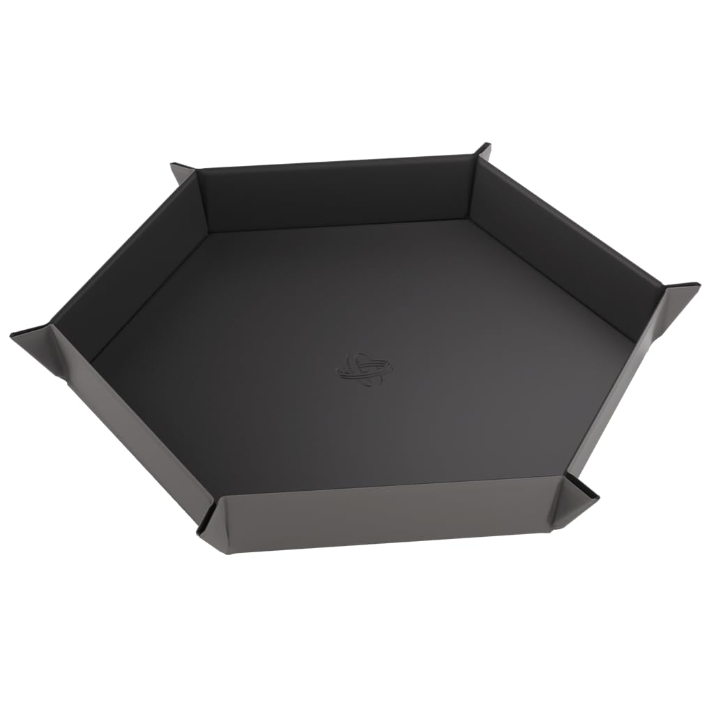 Gamegenic, Magnetic Dice Tray Hexagonal Black/Gray
