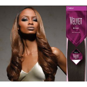 Outre Velvet Remi 100% Human Hair - Yaky Weaving 10"S - #1(Jet Black)