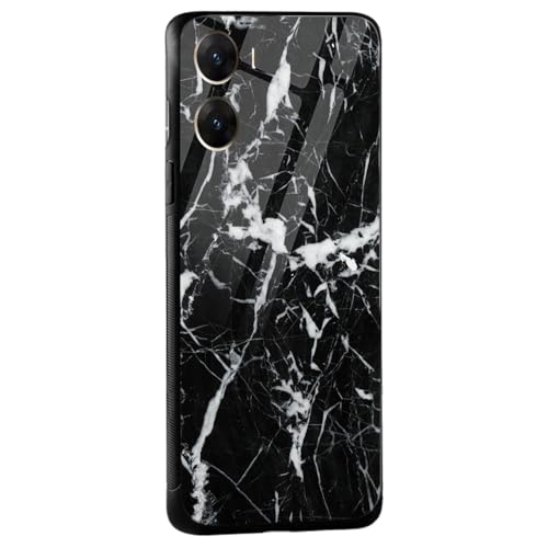 Image of COLORflow Back Cover Compatible with Vivo V29E 5G | Black Marble White | Shockproof TPU Bumper Cover with Camera Protection Back Cover