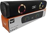 Caixa de som bluetooth soundbar al-8912 com led rgb para pc tv e