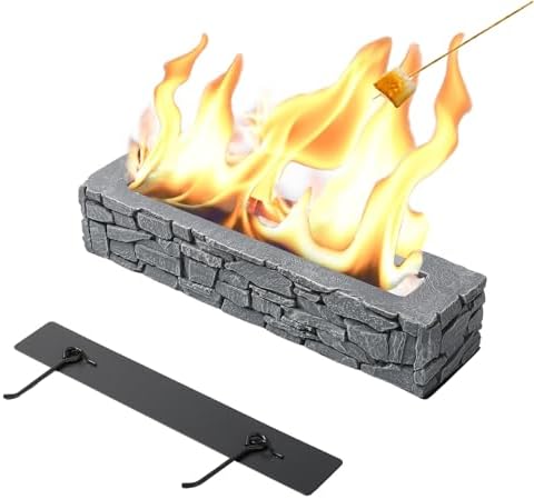 East Flame Tabletop Fire Pit – Smokeless Ethanol Fireplace With 4 Roasting Sticks & USB Lighter