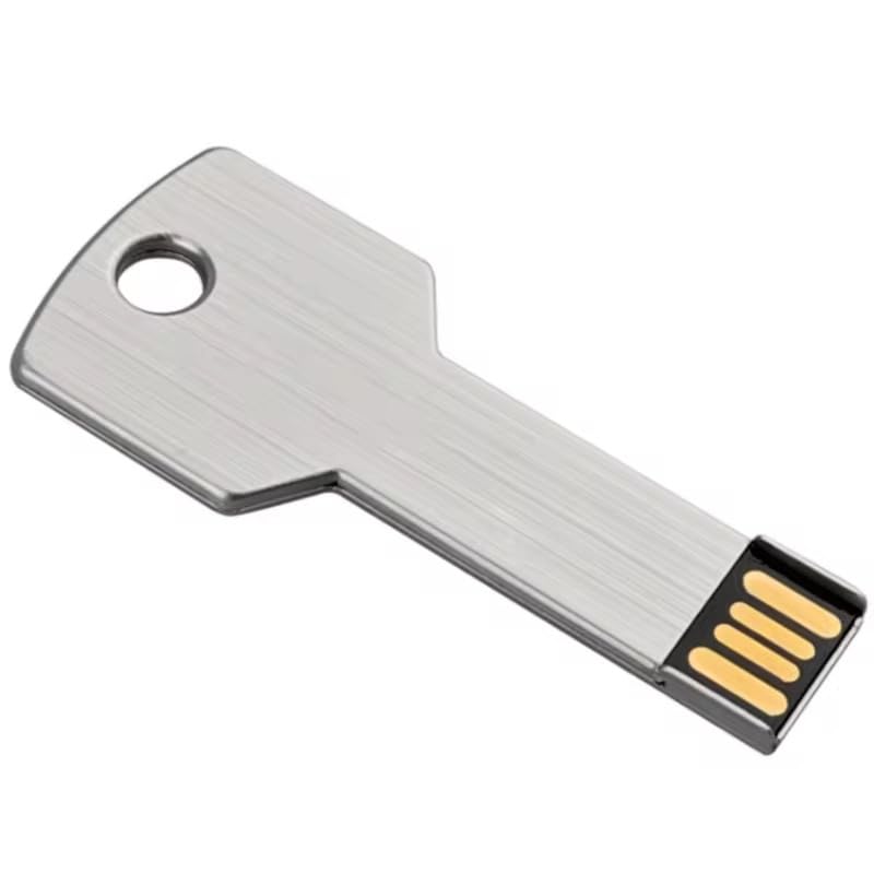 CleverlyGifted Metal Key-Shaped USB Flash Drive, Silver, Portable Data Storage 2.0 Speed Upto 10mbps (8GB)-picture-40