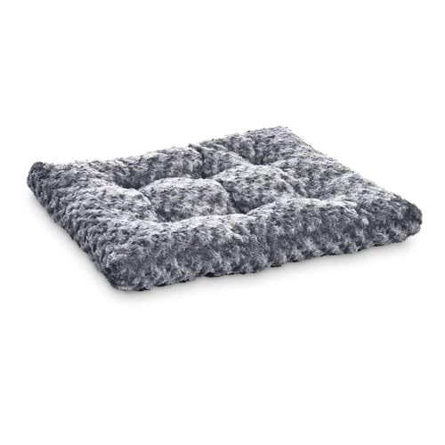Image of Amazon Basics Washable Cat and Dog Bed, Cozy Crate Pad for Large Dogs, Indoor, 40 x 27 x 3.5 inches, Gray