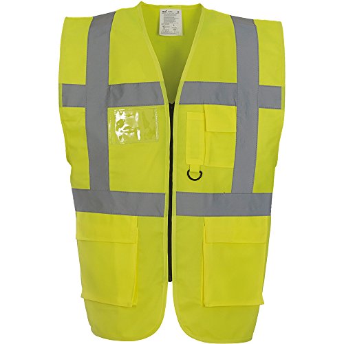 Gilet jaune haute visibilité Yoko homme avec poches de rangement