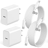 [Apple MFi Certified] iPhone 17 16 15 Charger Fast Charging 10FT, 2 Pack 20W Type C Charger Fast Charging Block and 10 FT Long USB C Charge Cable Cord for iPhone 17/17 Pro/17 Pro Max/16 15 Pro Max